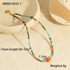 Wholesale Light Luxury Fashion Natural Stone Stainless Steel Clavicle Necklace With Geometric Pattern And Electroplating
