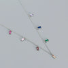 Wholesale Light Luxury Fashion Necklace S925 Silver Geometric Zircon Electroplated Cross Chain For Women