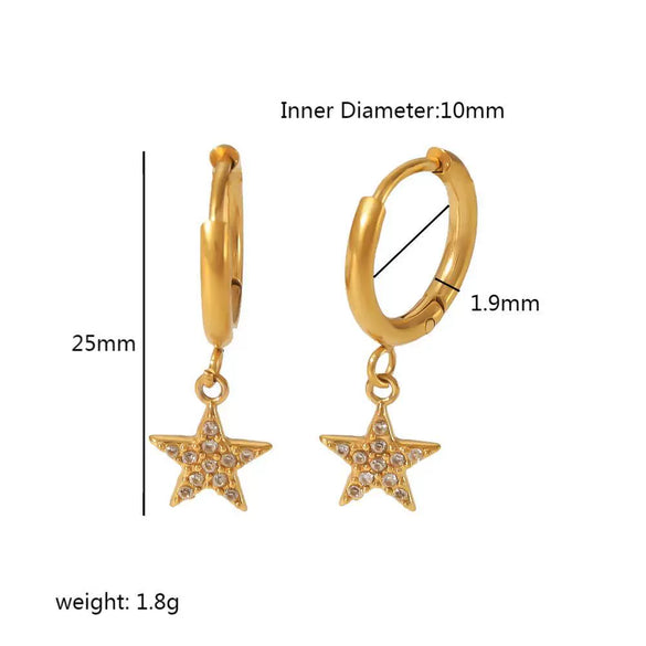 Wholesale Light Luxury Fashion Stainless Steel Earrings With Animals Zodiac Pattern And Electroplating Treatment