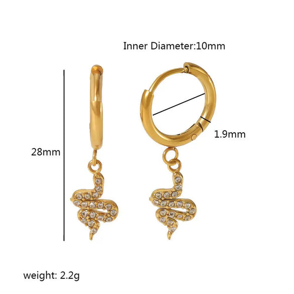 Wholesale Light Luxury Fashion Stainless Steel Earrings With Animals Zodiac Pattern And Electroplating Treatment