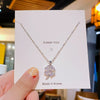 Wholesale Light Luxury Fashion Titanium Steel Women's Fourleaf Clover Pendant Necklace With Diamond Design
