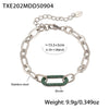 Wholesale Light Luxury Ferris Wheel Zircon Stainless Steel Gold Plated Necklace And Bracelet Set For Women