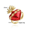 Wholesale Light Luxury Fruit Pattern Copper Ring With Zirconia For Women