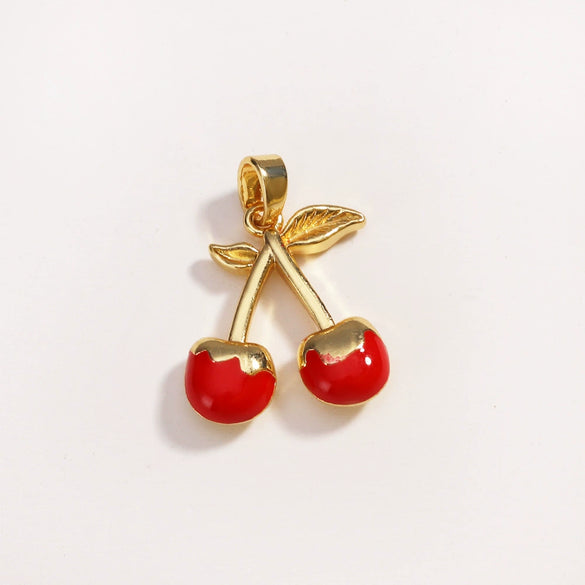 Wholesale Light Luxury Fruit Shaped Copper Pendant With Electroplating For Women