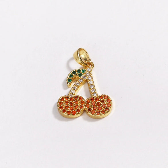 Wholesale Light Luxury Fruit Shaped Copper Pendant With Electroplating For Women