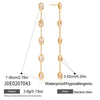 Wholesale Light Luxury Geometric And Heart Shape Electroplated Stainless Steel Tassel Earrings For Women