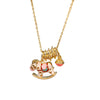 Wholesale Light Luxury Geometric Animal Zodiac 18K Real Gold Plated Copper Pendant Flash O Chain Necklace For Women