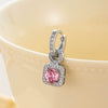 Wholesale Light Luxury Geometric Copper Diamond Handmade Earrings