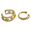 Wholesale Light Luxury Geometric Copper Earrings For Women With Electroplating Treatment And Clipon Style