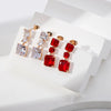 Wholesale Light Luxury Geometric Copper Electroplated Diamondstudded Women's Earrings