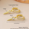 Wholesale Light Luxury Geometric Copper Electroplated 18K Gold Zircon Studded Hoop Earrings For Women