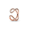 Wholesale Light Luxury Geometric Copper Electroplated Rose Gold Peach Blossom Open Style Women's Couple Ring