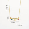 Wholesale Light Luxury Geometric Copper Inlaid Zircon Real Gold Plated Cross Chain Tassel Necklace For Women