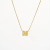 Wholesale Light Luxury Geometric Copper Zircon Inlaid Pendant Necklace With Real Gold Plating And Snake Bone Chain For Women
