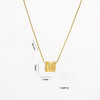 Wholesale Light Luxury Geometric Copper Zircon Inlaid Pendant Necklace With Real Gold Plating And Snake Bone Chain For Women