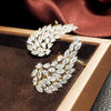 Wholesale Light Luxury Geometric Copper Zircon Inlaid Women's Angel Wings Earrings