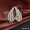 Wholesale Light Luxury Geometric Copper Zircon Inlaid Women's Angel Wings Earrings
