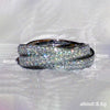 Wholesale Light Luxury Geometric Copper Zircon Multilayer Pave Ring For Women