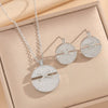 Wholesale Light Luxury Geometric Cross Crown Roman Numerals Diamond Inlay Gold Plated Copper O Word Chain Jewelry Set For Unisex