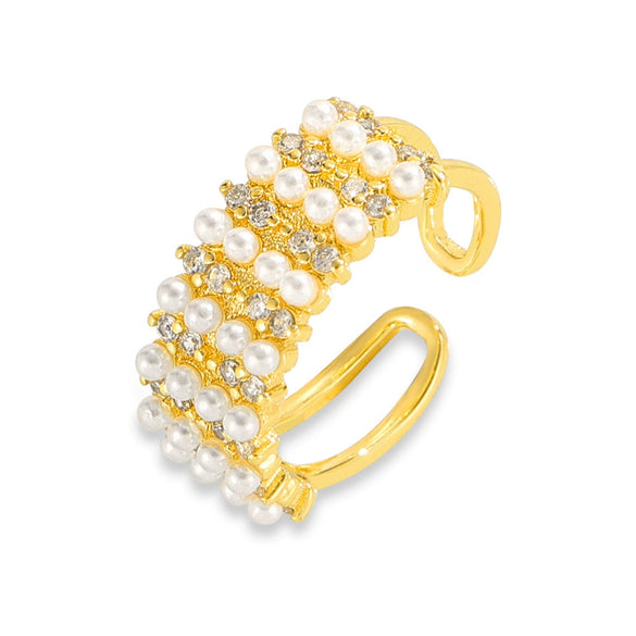 Wholesale Light Luxury Geometric Diamondencrusted Copper Ring