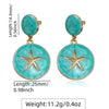 Wholesale Light Luxury Geometric Dripping Oil Starfish Stainless Steel Earrings For Women