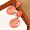 Wholesale Light Luxury Geometric Dripping Oil Starfish Stainless Steel Earrings For Women