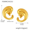 Wholesale Light Luxury Geometric Drop Shape 316L Stainless Steel 18K Gold Plated Earrings For Women