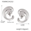 Wholesale Light Luxury Geometric Drop Shape 316L Stainless Steel 18K Gold Plated Earrings For Women