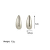 Wholesale Light Luxury Geometric Drop Shape Titanium Steel Electroplated Earrings For Women