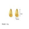 Wholesale Light Luxury Geometric Drop Shape Titanium Steel Electroplated Earrings For Women