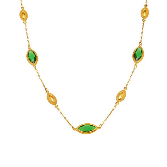 Wholesale Light Luxury Geometric Ferris Wheelcut Rhombus Electroplated Titanium Steel And Glass Stone Women's Clavicle Necklace