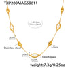 Wholesale Light Luxury Geometric Ferris Wheelcut Rhombus Electroplated Titanium Steel And Glass Stone Women's Clavicle Necklace