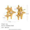 Wholesale Light Luxury Geometric Fourpointed Star Stainless Steel Vacuum Plated Earrings For Women