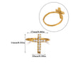 Wholesale Light Luxury Geometric Fruit Shaped Gold Inlaid Diamond Ring For Women