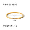 Wholesale Light Luxury Geometric Gold Titanium Steel And Stainless Steel Bracelet Inlaid With Zircon And Diamonds