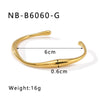 Wholesale Light Luxury Geometric Gold Titanium Steel And Stainless Steel Bracelet Inlaid With Zircon And Diamonds