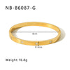 Wholesale Light Luxury Geometric Gold Titanium Steel And Stainless Steel Bracelet Inlaid With Zircon And Diamonds