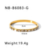 Wholesale Light Luxury Geometric Gold Titanium Steel And Stainless Steel Bracelet Inlaid With Zircon And Diamonds