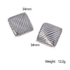 Wholesale Light Luxury Geometric Heart Shape And Flower Pattern Stainless Steel Electroplated Earrings For Women