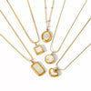 Wholesale Light Luxury Geometric Heart Stainless Steel Plated Pendant Necklace For Women