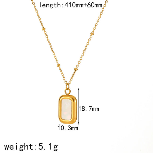 Wholesale Light Luxury Geometric Heart Stainless Steel Plated Pendant Necklace For Women