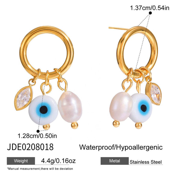 Wholesale Light Luxury Geometric Heart Star Pattern Electroplated Stainless Steel Cross Earrings For Women