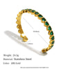 Wholesale Light Luxury Geometric Heart Zirconium Full Diamond Stainless Steel Electroplated Bracelet For Women