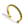 Wholesale Light Luxury Geometric Heart Zirconium Full Diamond Stainless Steel Electroplated Bracelet For Women