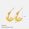 Wholesale Light Luxury Geometric Heartshaped Electroplated Stainless Steel Earrings For Women
