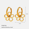 Wholesale Light Luxury Geometric Heartshaped Electroplated Stainless Steel Earrings For Women