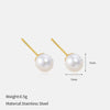 Wholesale Light Luxury Geometric Heartshaped Electroplated Stainless Steel Earrings For Women
