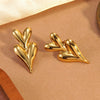 Wholesale Light Luxury Geometric Heartshaped Stainless Steel Stamped Earrings For Women
