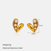 Wholesale Light Luxury Geometric 18K Gold Plated Stainless Steel Earrings For Women