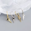 Wholesale Light Luxury Geometric Ladder Square Zircon Earrings S925 Sterling Silver Electroplated For Women